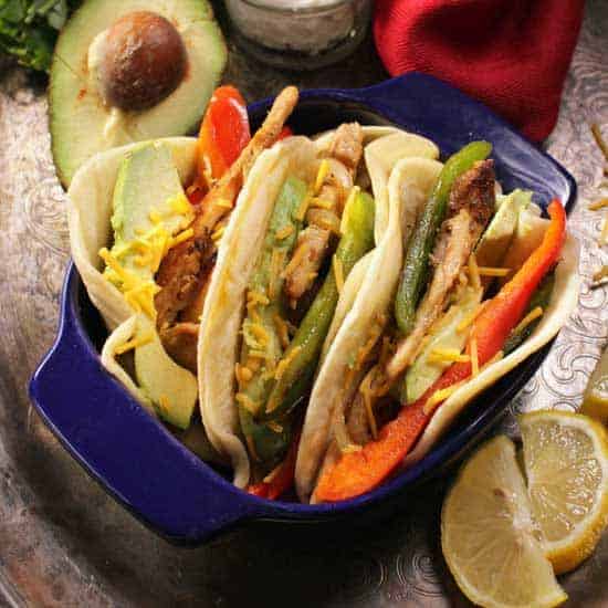 chicken fajitas for one | one dish kitchen