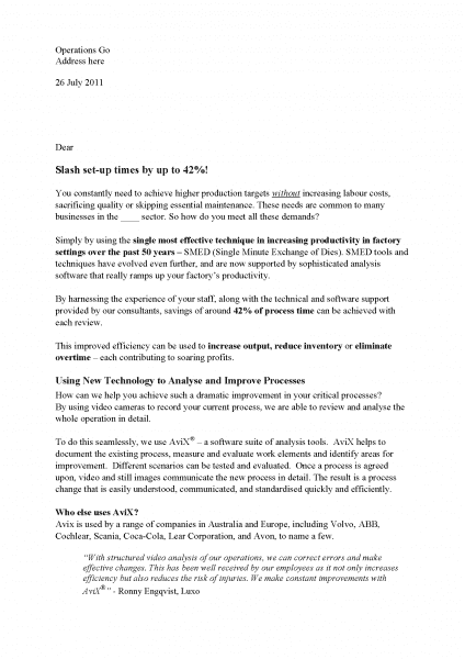 Sales Letters for Consultants Sales Letters for Consultants