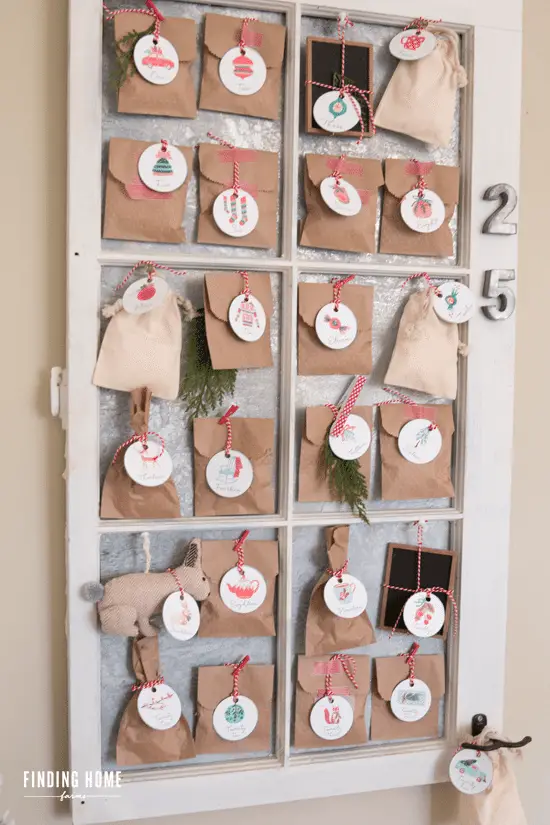CHRISTMAS ADVENT TAG ORNAMENTS
