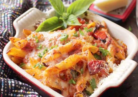 Baked Pasta with Roasted Vegetables | One Dish Kitchen