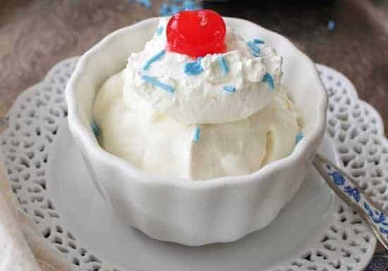 Vanilla Ice Cream For One | One Dish Kitchen