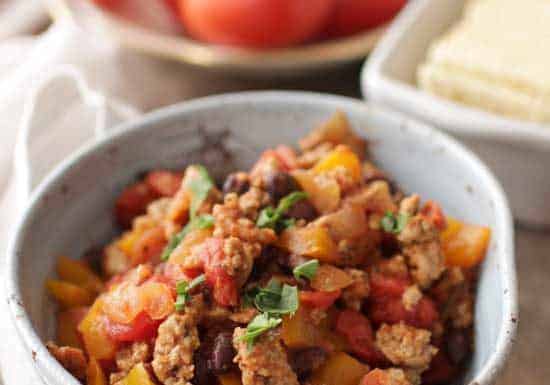 Turkey Chili For One | One Dish Kitchen