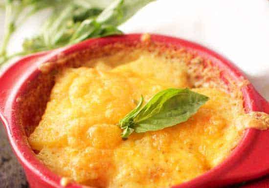 bowl of scalloped potatoes