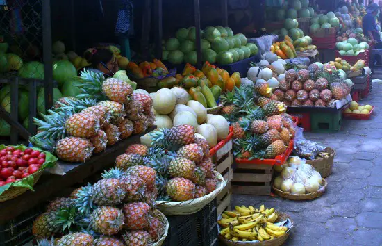 Food market in Antigua bus station bus market