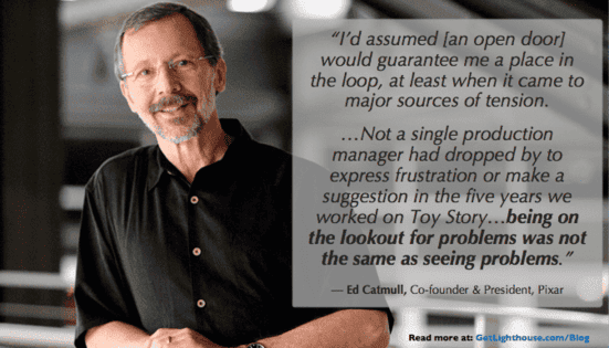 How great leaders get out of management debt and stay that way 8 management debt means avoiding open door policies and learning from ed catmull