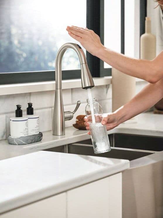 The U by Moen is a smart faucet for luxury kitchen designs