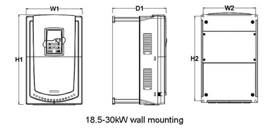 Mô tả kích thước GD200A 18.5-30kw
