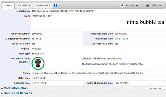 TSDR Status 2