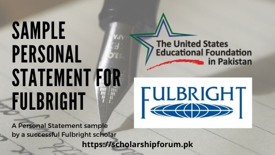 Sample Personal Statement for Fulbright application