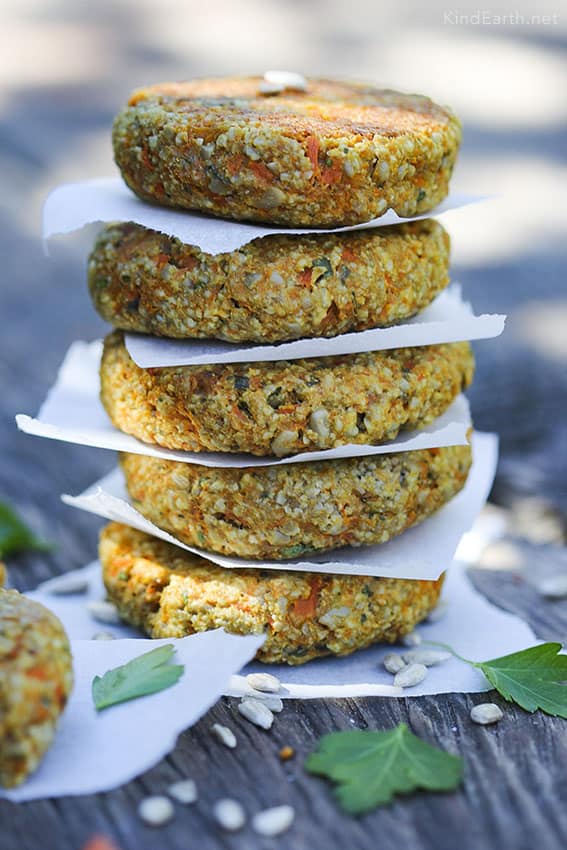 Easy Vegan Burgers Sunshine Seed Burger Patties Kind Earth Priced individually add sides for $3.50 each. kind earth