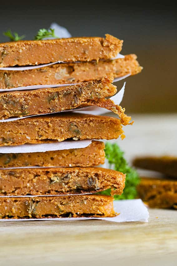 Easy Baked Chickpea Flour Flatbread glutenfree vegan Kind Earth
