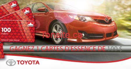Concours Toyota: Gagnez 1 des 10 cartes d’essence de 100 $ concours toyota essence 570 - Concours Toyota: Gagnez 1 des 10 cartes d’essence de 100 $