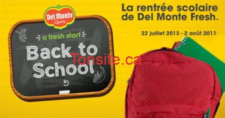 Concours Del Monte: Gagnez 1 des 200 sacs à dos bien remplis rentree sac a dos - Concours Del Monte: Gagnez 1 des 200 sacs à dos bien remplis