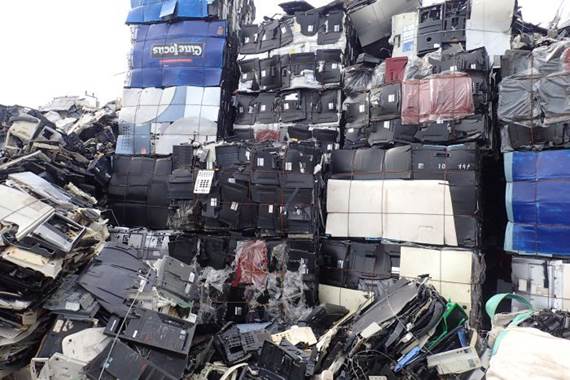 PHOTO: Electronic waste from western nations is piling up in Thailand since China stopped accepting it in 2017.