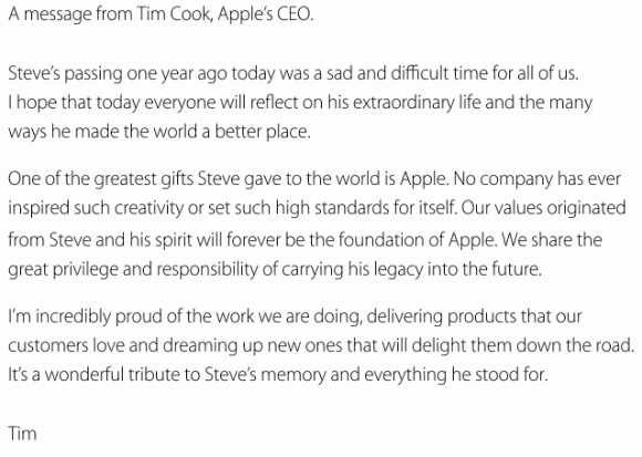 Tim Cook remembers Steve Jobs Tim Cook remembers Steve Jobs