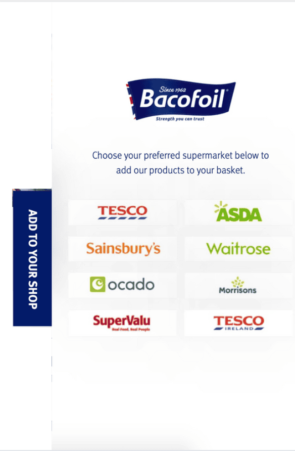 Bacofoil preferred retailers