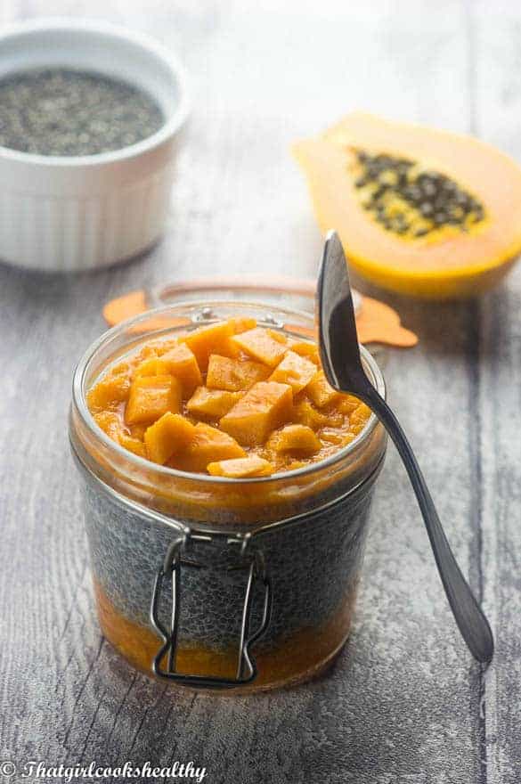 Papaya chia pudding That Girl Cooks Healthy