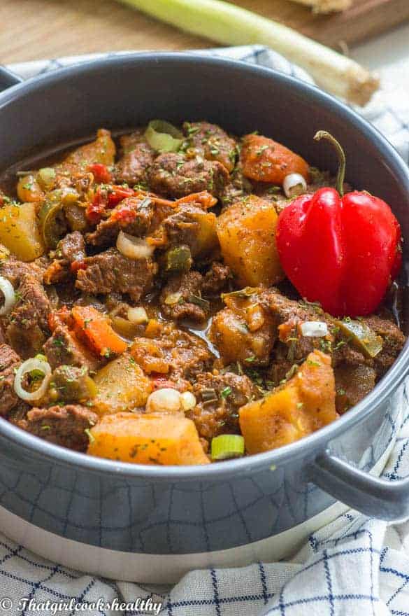 Jamaican beef stew recipe That Girl Cooks Healthy