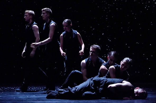 Artists of Ballet BC in Crystal Pite's Solo Echo (photo: Michael Slobodian)