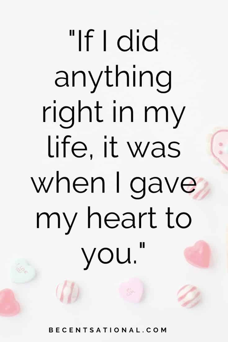 Sweet words for her