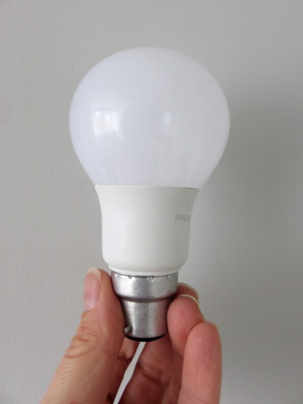 the Phillips LED bulb in my hand