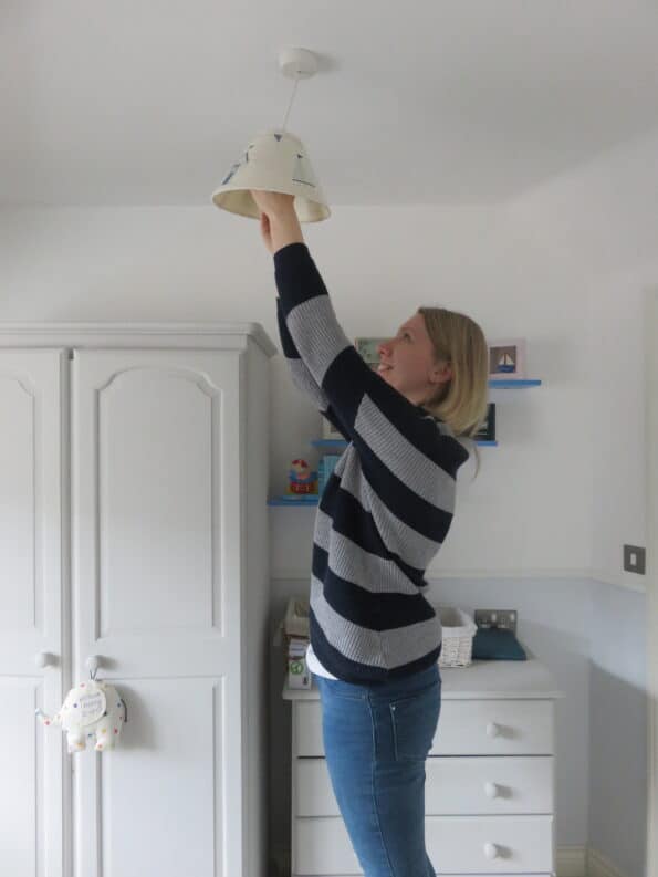 me popping the light bulb into William's room
