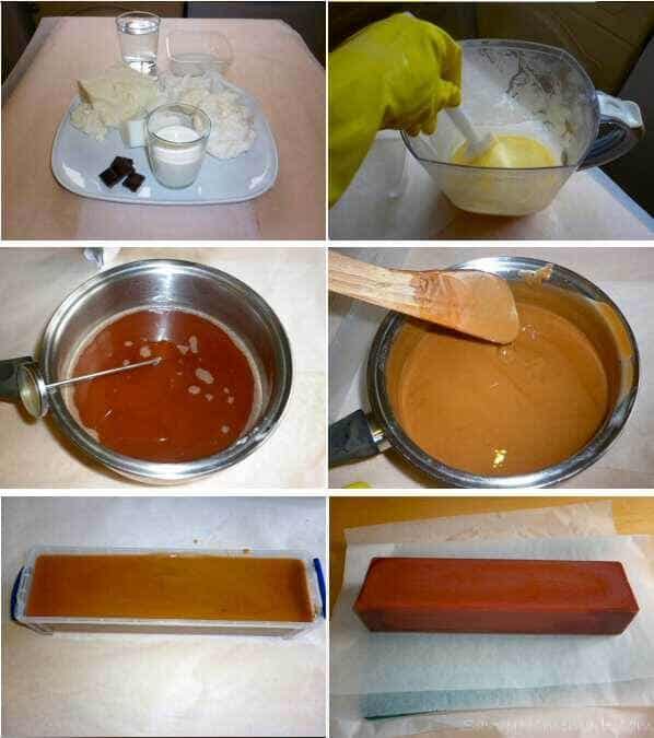 making chocolate bar soap with goats milk making chocolate bar soap with goats milk