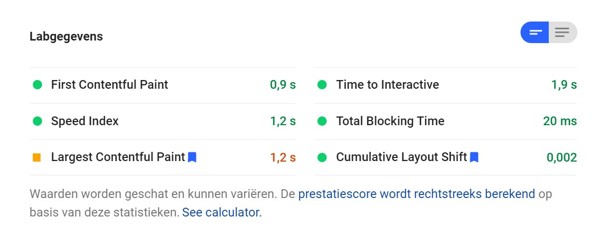 website snelheid meten pagespeed