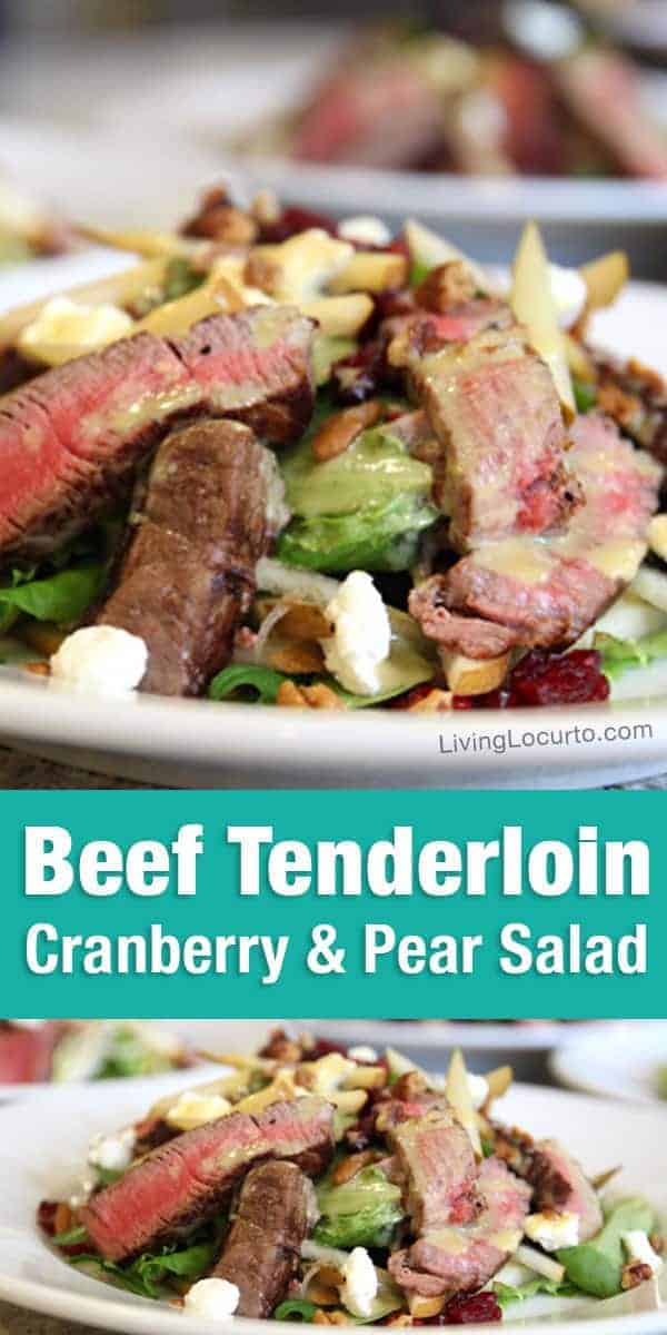 Beef Tenderloin Salad | Tenderloin, Cranberry and Pear Recipe