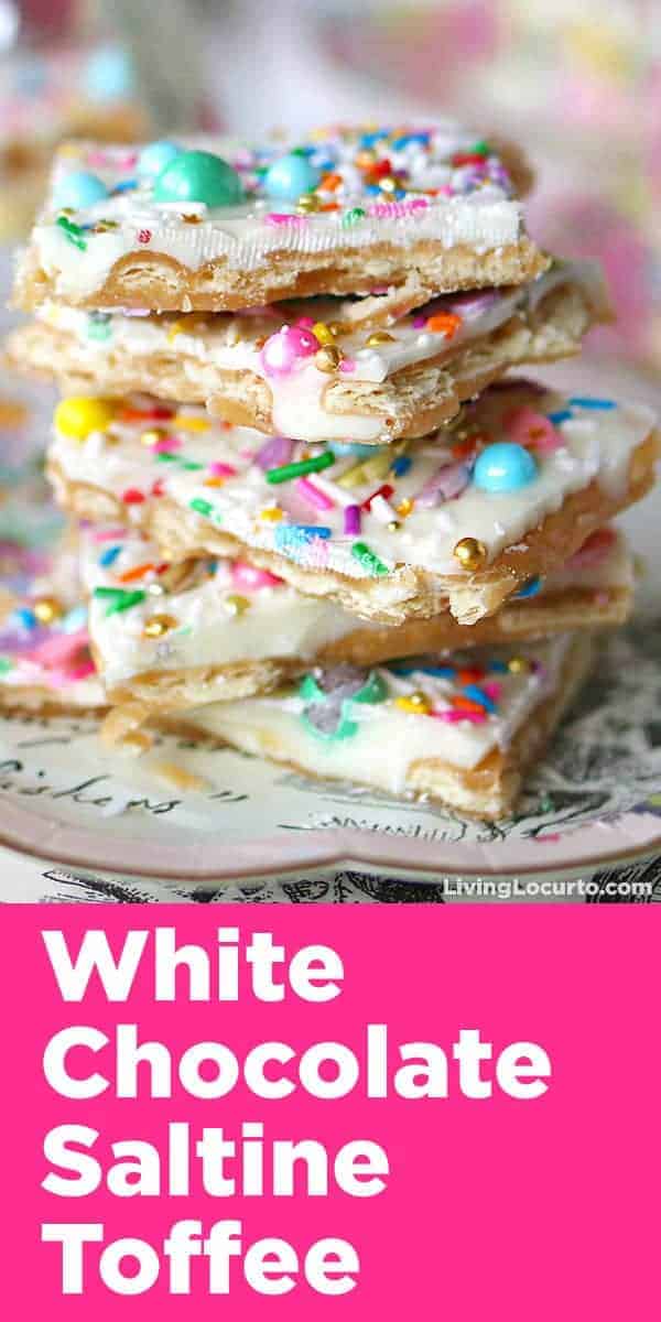Unicorn Crack is a simple and addicting white chocolate saltine toffee recipe! Topped with pastel rainbow sprinkles. Unicorn Crack is a simple and addicting white chocolate saltine toffee recipe! Topped with pastel rainbow sprinkles, this easy treat is perfect for Easter, a unicorn party or rainbow birthday celebration.