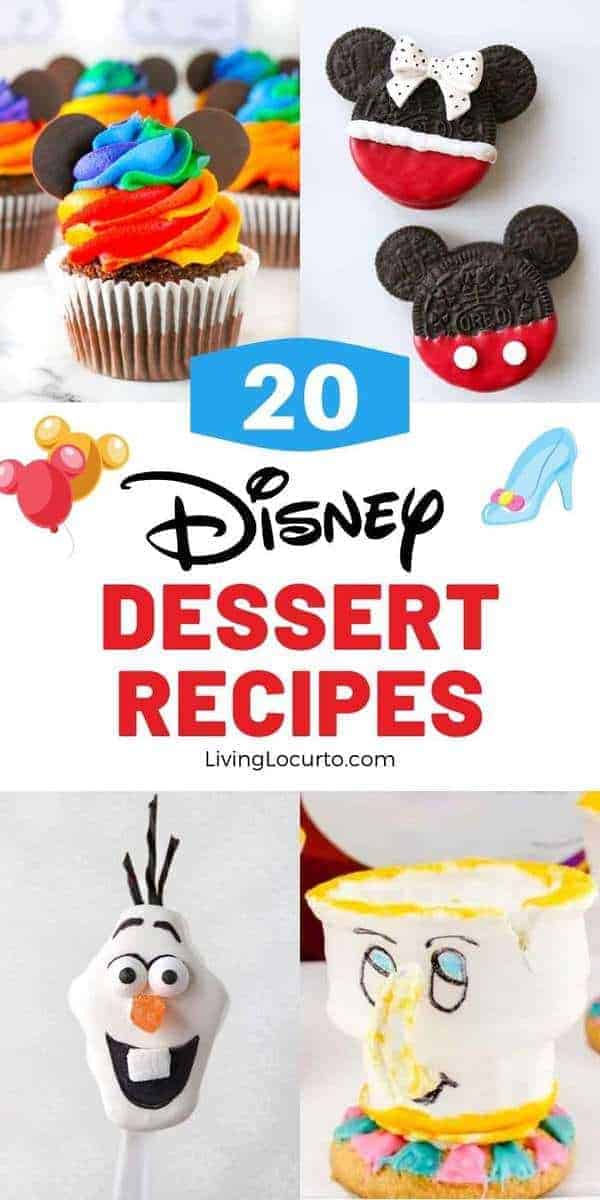 A collection of cute Disney desserts