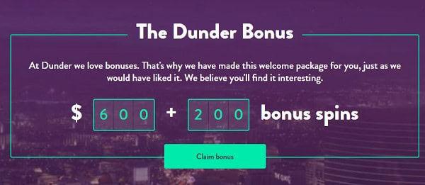 Dunder Online Casino Login