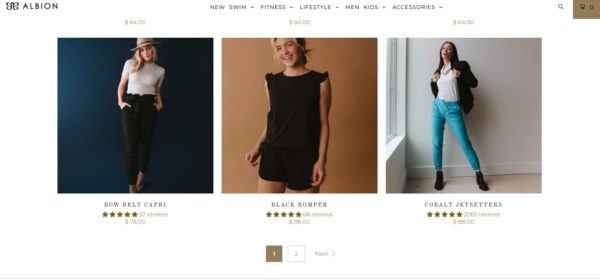 Example of Pagination on Ecommerce Category Page