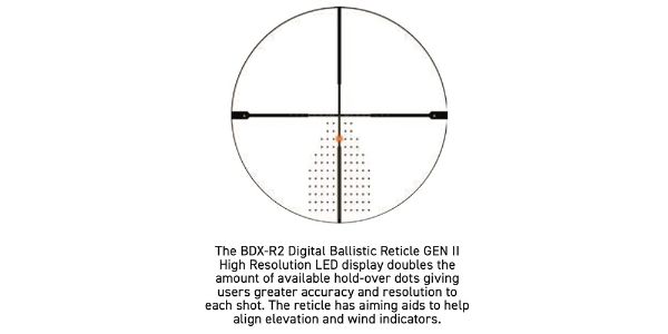 Sig Sauer BDX-R2 reticle with 194 LEDs