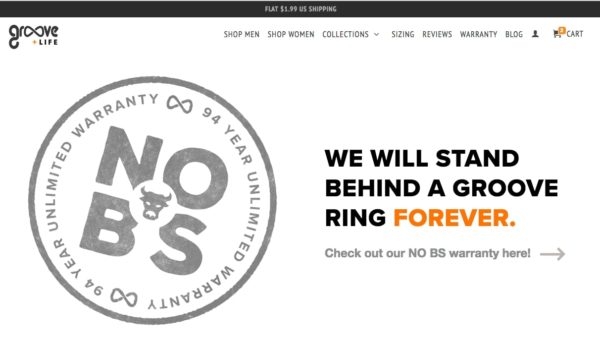 Example of risk reversal on an ecommerce landing page