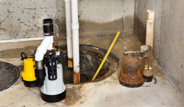 combination sump pump old sump pump replaced by a combination sump pump