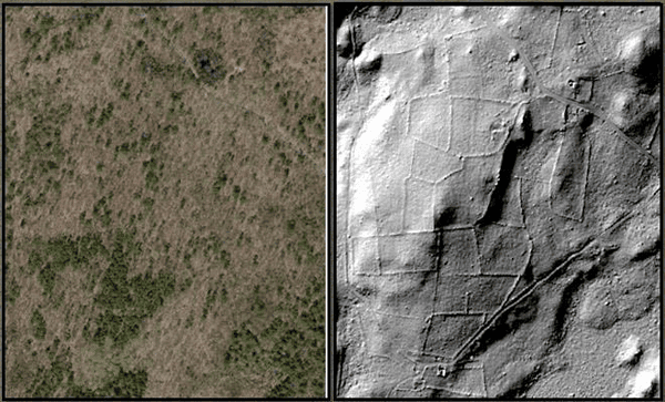 LiDAR reveals the underlying history of a landscape. Image from Kate Johnson.
