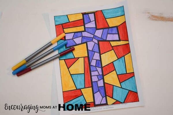 Free Stained Glass Coloring Pages And Bookmarks For Easter