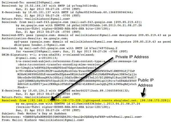 trace email sender