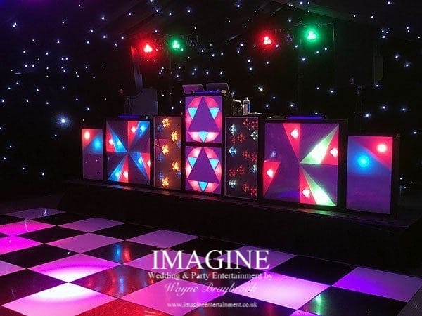 A retro style wedding setup