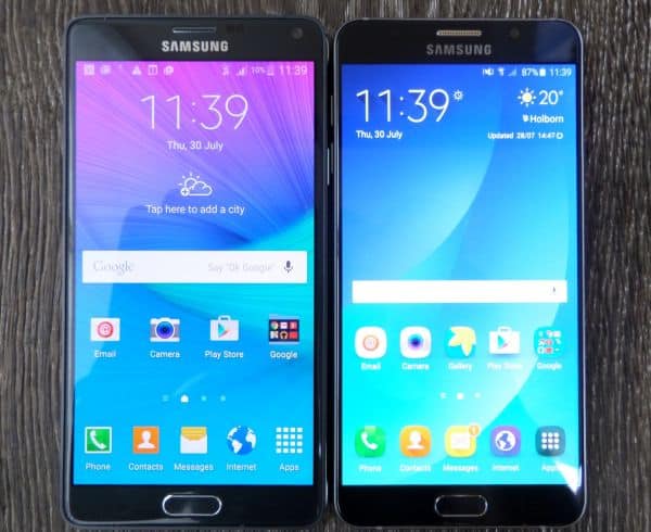 Galaxy Note 5 vs Note 4