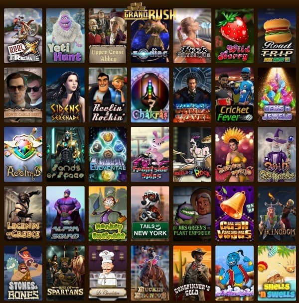 Grand Rush Casino Curacao 50 Free Spins No Deposit Required
