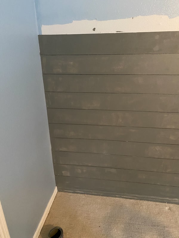 gray painted shiplap