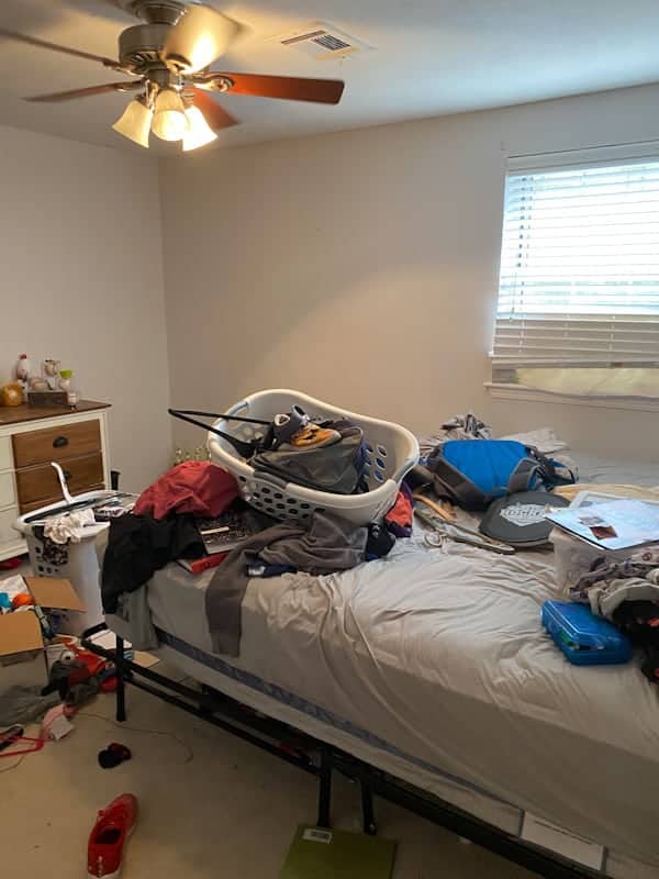 messy bedroom