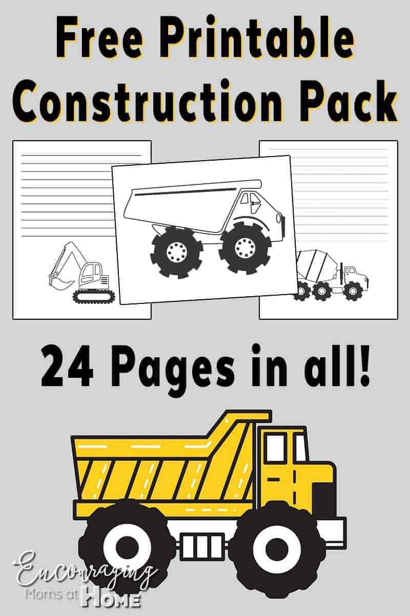 Free Road Construction Printable Handwriting Notebooking And Coloring Pages