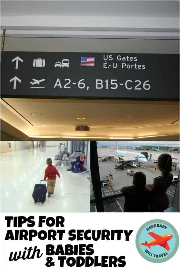 taking a stroller through airport security