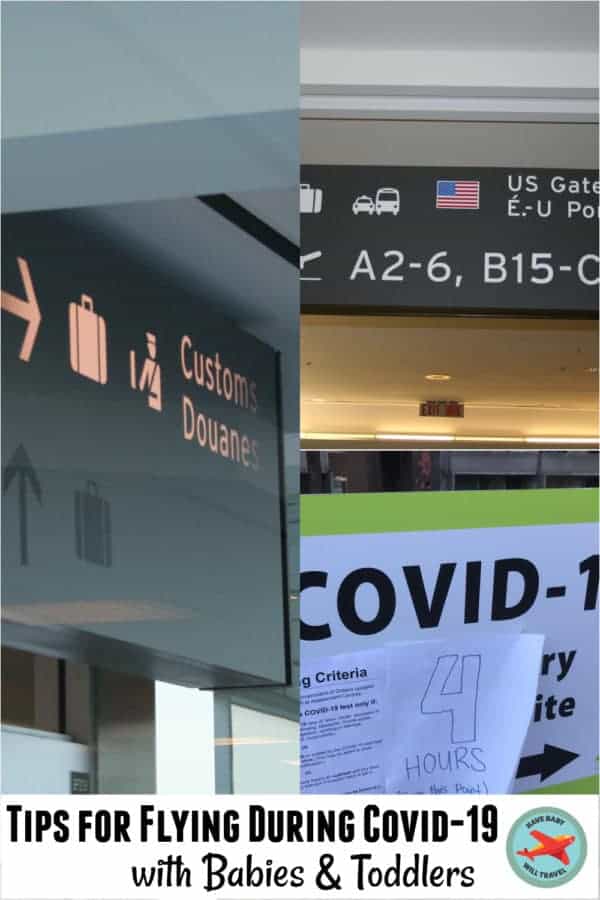 Tips for flying during covid with babies or toddlers
