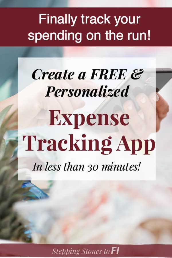 Woman using smartphone to log her grocery expenses