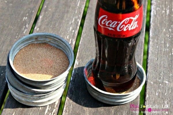 vintage zinc mason jar lid coaster