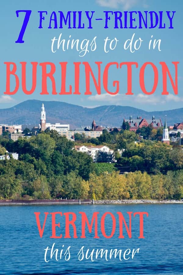 Pinterest image - Burlington, Vermont from the water